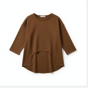 Maple & Cliff Cutout Sweater Brown Fall Autumn XL